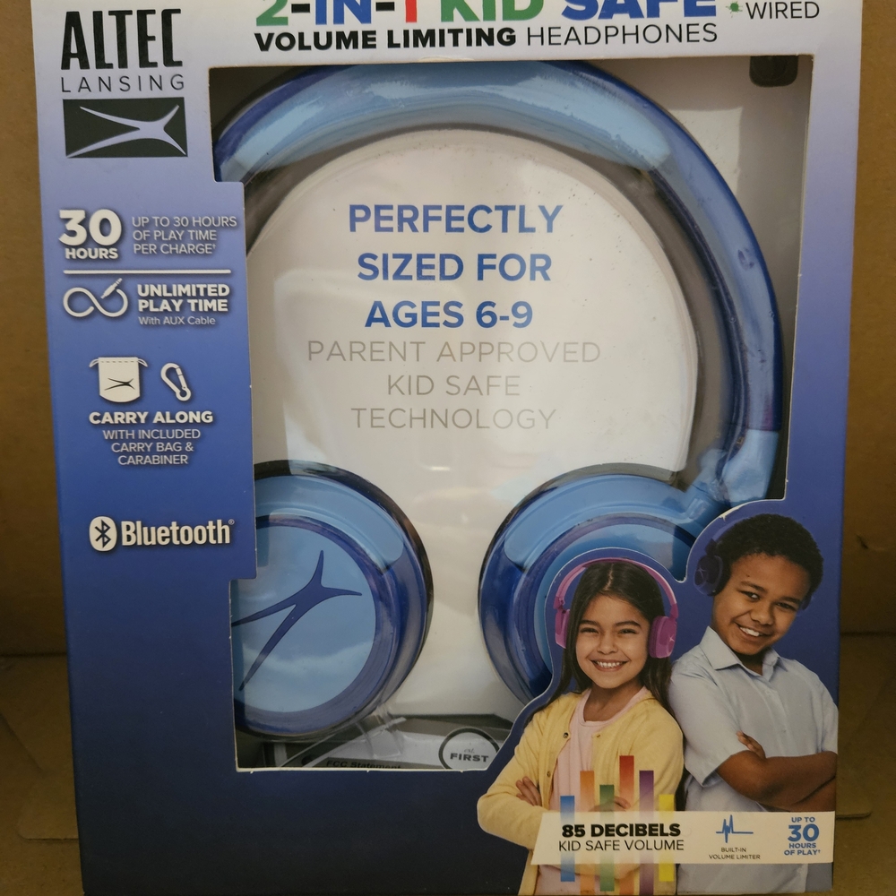 Altec Lansing Blue Kid Safe On-Ear Headphones